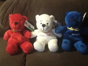 TRIO OF VINTAGE SYMBOLZ STATE TEDDYBÄREN 7 1/2" HOCH, WASH DC NEU MIT ETIKETT HERGESTELLT IM JAHR 2000 - Bild 1 von 8
