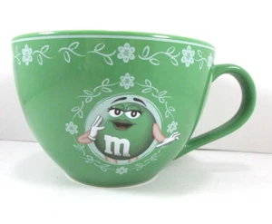 M&M'S World 2007 Green Miss Wide Mouth Oversized Coffee Cup Mug Soup Bowl - Picture 1 of 6