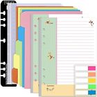 Rancco A5 Planner Inserts to Do List 90 Pages Colorful 6-Ring Loose-Leaf Planne
