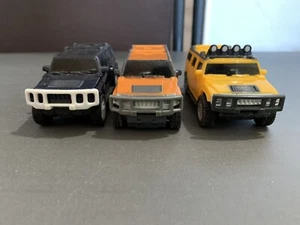 McDonalds Happy Meal Diecast Toy Car Hummer Lot of 3 (Yellow, Orange, Black) - Picture 1 of 5