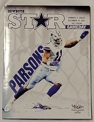 Philadelphia Eagles VS Dallas Cowboys 2022 24/12/22 Programa del día del juego Parsons #11 Foto 1 de 4