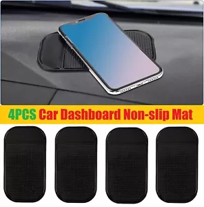 4PCS Anti-Slip Car Sticky Mat Non-Slip Pad Automobile GPS Phone Holder Black - Picture 1 of 14