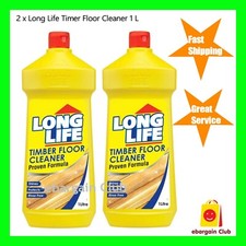 2 X Long Life Self Shining Floor Polish 1l Timber Vinyl Laminate High Gloss