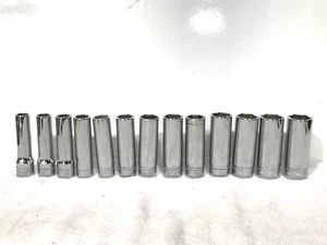 Snap On 13pc 1/2" Drive  6 Point  METRIC  DEEP  SOCKET  SET ( 12 - 24 mm ] - Bild 1 von 12