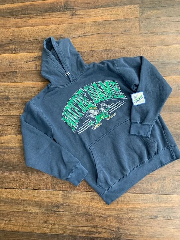 NCAA NOTRE DAME Hombre '47 Vintage Tubular SUDADERA CON CAPUCHA, XL, Nueva Foto 1 de 1