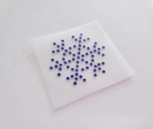 Sapphire Blue Snow Flake Rhinestone Appliqué, Snowflake Bling, DIY Iron on Bling - Picture 1 of 1