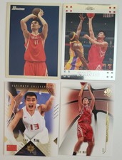 YAO MING 2007-08 TOPPS CHROME, 2009-10 BOWMAN SP AUTHENTIC- LOT 4 - ROCKETS HOF