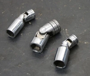 (3) Snap On Tools Swivel Sockets (2) 3/8" drive 9/16" & 5/8" (1) 1/2" drive 5/8" - Afbeelding 1 van 5