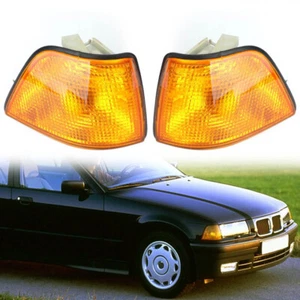 Corner Lights For BMW E36 3-Series 4Dr Sedan/Hatchback 1992-1998 Amber A1 - Picture 1 of 12