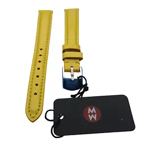 Genuine Michele 12mm Yellow Patent Leather Watch Band Strap New - Picture 1 of 2