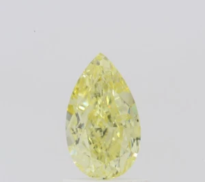 GIA 1 CT Natural Pear Fancy Light Yellow Diamond For Engagement Ring - Picture 1 of 2