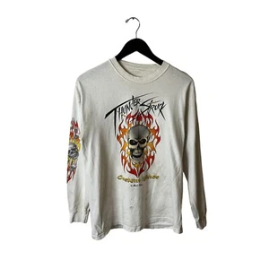Camiseta De Colección Envejecida Y2K Thunder Struck Personalizada Bicicletas Adulto Blanca Pequeña - Imagen 1 de 16