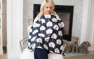 UDDER COVERS " NEW DESIGNS " BREASTFEEDING NURSING COVER COTTON " LILY " - Picture 1 of 2
