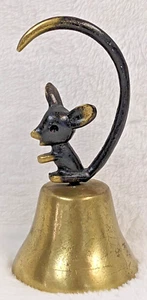 Walter Bosse Brass Bell With Mouse Repaired and Has Magnetic Clapper - Picture 1 of 9