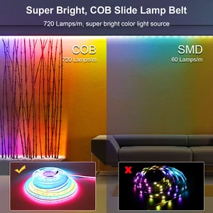 WS2811 Flexible Tape Lights DC 12V COB LED Strip RGB IC Addressable Dream Color - Picture 1 of 22