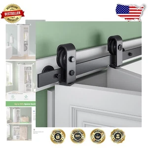 Versatile 34" Bifold Sliding Door Hardware for Modern Homes - All-Inclusive Kit - Picture 1 of 11