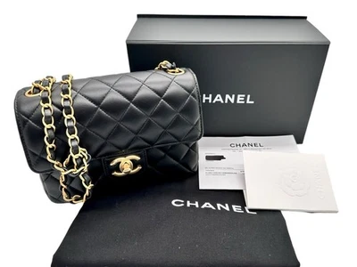 Chanel Timeless Clásico Bolso con Solapa Mini Temporada Cuero Caja Negra Bolso para el Polvo Foto 1 de 4
