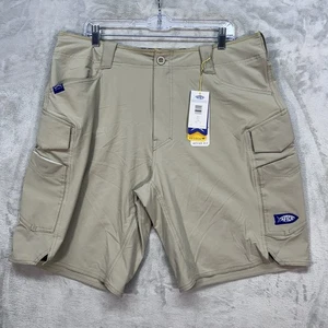 AFTCO Aftech Shorts Uomo 36 Active Fit Khaki Cargo Pesca Pinza Tasca. - Foto 1 di 14