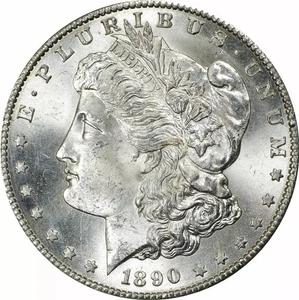 1890-S $1 PCGS OGH MS64 CAC Morgan Silver Dollar 08270496 - Picture 1 of 3