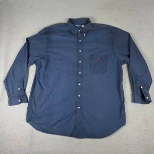 Camisa Ralph Lauren Para Hombre Talla 2XLT Azul Poni Informal Abotonada Manga Larga *DESTEÑIDA* - Imagen 1 de 10