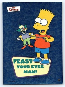 2002 Topps The Simpsons Kaugummi & Sticker #15 Feast Your Eyes Man! Folie - Bild 1 von 2