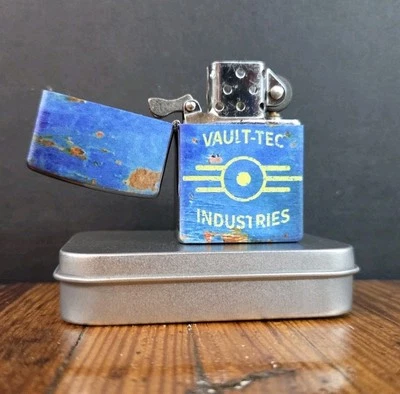 BETHESDA 🔥 FALLOUT VAULT TEC FLIP Windproof LIGHTER NIB Combine Shipping Video Game