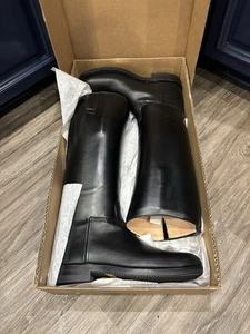 Dehner Black Leather Dress Patrol Boots Men’s 10D - Picture 1 of 4
