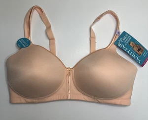Sujetador inalámbrico Vanity Fair para mujer Body Caress cobertura completa 72335 melocotón por favor 36D - Imagen 1 de 9