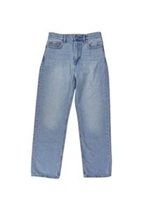 Pantalones de mezclilla LOFT The Straight Leg tiro alto lavado medio talla 4/27 - Imagen 1 de 9