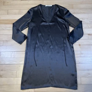 Amanda Uprichard Silk Dress Black Shift Mini - Picture 1 of 8