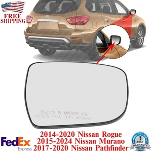 Mirror Glass with Backing Plate Right Side For 2017-20 Nissan Pathfinder Murano - Bild 1 von 6