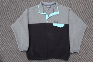 Vintage Patagonia Synchilla Damen Fleecepullover Large schwarz/grau/blau - Bild 1 von 6