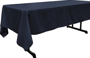 NAVYBLUE - Polyester Poplin Washable Rectangular Tablecloth, Wrinkle Resistant - Picture 1 of 1
