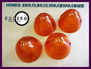 Fit Honda S90 CL90CL100 CB100 CB125 Turn Signal Lens Set //AMBER//  [sa1721] - Picture 1 of 5