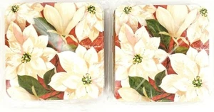 White Poinsettia Coaster 2 Sets Of 6 For a Total of 12 Both Brand New Michaels - Picture 1 of 5