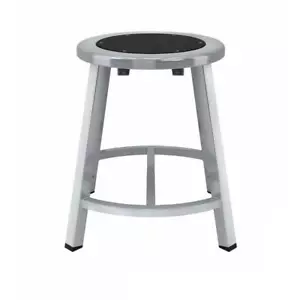 NPS 18" Titan Stool Black Steel Seat Grey Frame - Picture 1 of 3