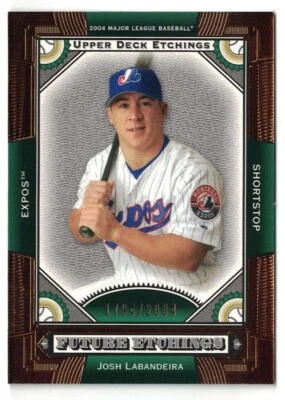 2004 Upper Deck Etchings #114 Future Etchings Josh Labandeira ROOKIE RC #/2,004 - Image 1 of 2