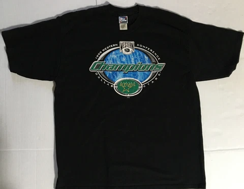 Vintage Dallas Stars 1999 Western Conference Champions T-Shirt Pro Player XXL Cover