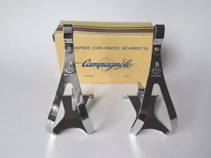 *NOS Vintage 1970s Campagnolo Nuovo Record steel pedal toe clips - Medium* - Picture 1 of 6