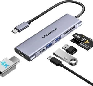 Adattatore HDMI PD Hub 67 in 1 USB-C tipo C a USB 3.0 4K per iPhone Macbook Pro/Air - Foto 1 di 7