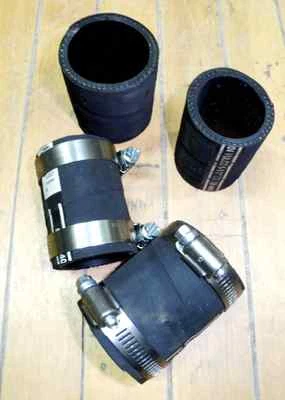 Hoses & Clamps for Air Cleaner to Carb Pipe - Cletrac HG, Oliver OC-3 Crawlers - Image 1 of 2