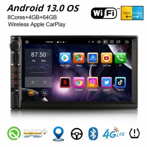 64Go 8-Cœurs Android 13 2Din Autoradio pour Nissan DAB+ CarPlay WiFi Navi 7" IPS - Foto 1 di 20