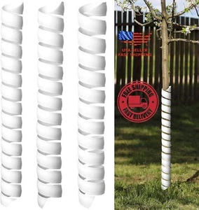 Tree Trunk Protectors – 3/6/9/12/24Pcs Spiral Plastic Wraps for Tree Protectio - Picture 1 of 6