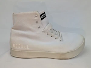 NOBULL Unisex US M6/W7.5 Trainers Shoes White Canvas High-Top Athletic Sneakers - Picture 1 of 17