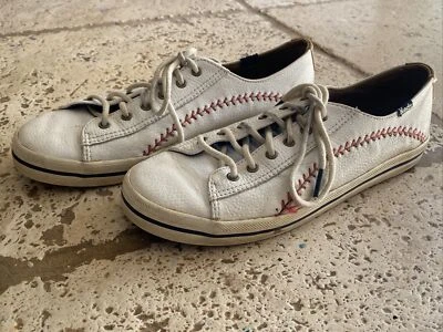 Zapatos banderines Keds Kickstart para mujer talla 8 puntada de béisbol MLB Foto 1 de 4