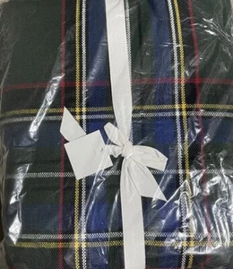 Pottery Barn Stewart Tartan Plaid Duvet Full/Queen F/Q - Green - NEW - Picture 1 of 3