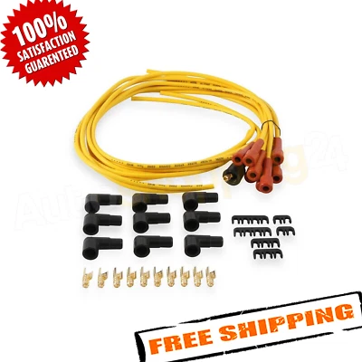 Juego de cables de bujía amarilla universal de 7 mm ACCEL 3008 Foto 1 de 4