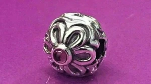 PANDORA | CLIP DE RODOLITA FLOR ZINNIA NUEVO 790953RHL RARO RETIRADO PLATA 925 - Imagen 1 de 7