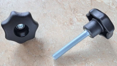 Sierra ingleteadora perillas manuales de bloqueo de ángulo delantero y trasero SOLO para sierra cortadora Ryobi TSS101L Foto 1 de 4