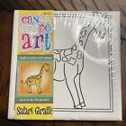 New Sealed~Canvas Easy To Do Art, 5" X 5" Ready To Paint Artist~Safari Giraffe
